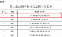 奔朗公司入选佛山市第二批知识产权培优工程名录