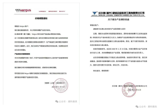 硬质合金市场再掀“涨价潮”,多家企业齐发涨价函
